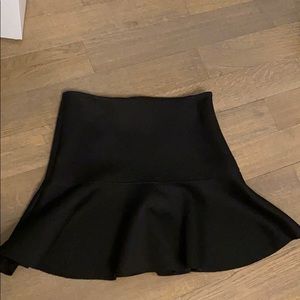 Fit & flair black stretch miniskirt